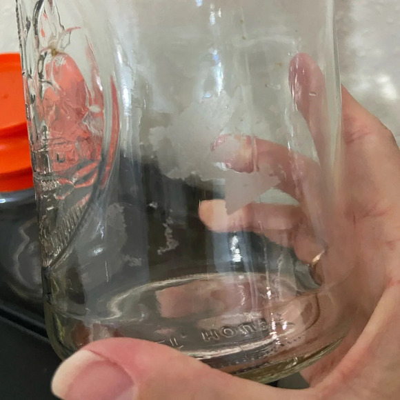 Set of 2 Anchor Hocking Glass Tang Jar Orange Lid Lighthouse Storage Canister - Picture 12 of 12